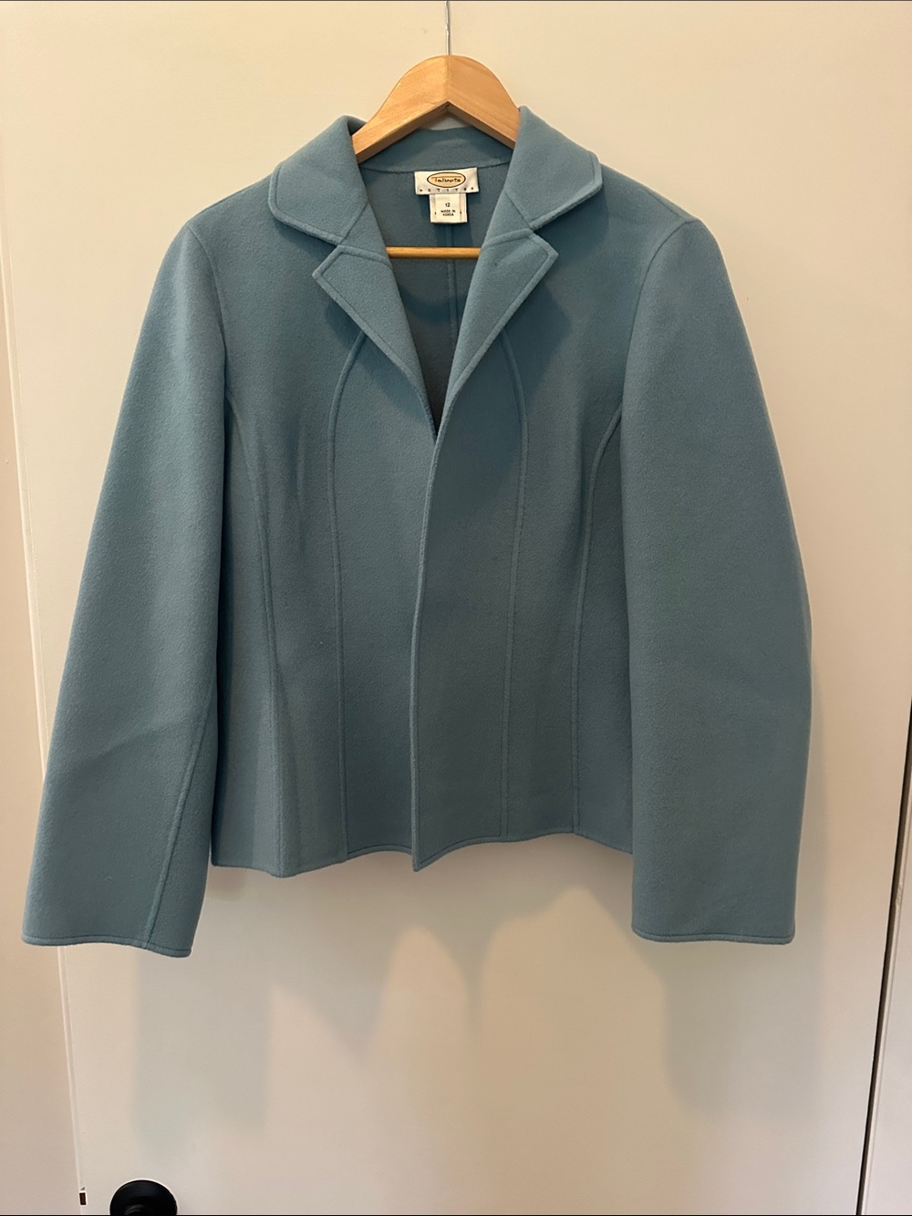 Talbots Teal Wool-Blend Tailored Blazer